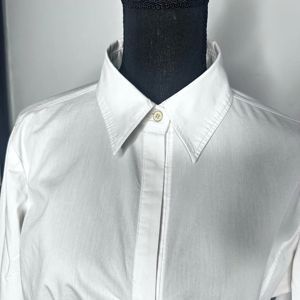 New York & Company White Button-Down Shirt - Picture 4 of 12